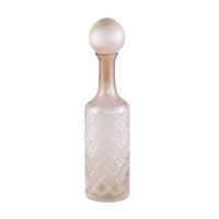 PTMD Cianna Brown frosted glass bottle round with bal L - thumbnail