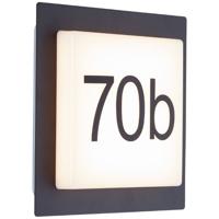 Brilliant Zwarte gevellampSten met huisnummer - G96502/75
