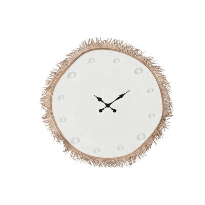 Muurklok Home ESPRIT Wit Vezel Hout MDF Scandi 85 X 7 X 85 CM