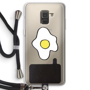 Spiegelei: Samsung Galaxy A8 (2018) Transparant Hoesje met koord
