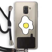 Spiegelei: Samsung Galaxy A8 (2018) Transparant Hoesje met koord