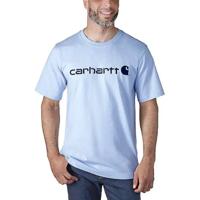 Carhartt Core Logo Fog Blue T-Shirt Heren - thumbnail