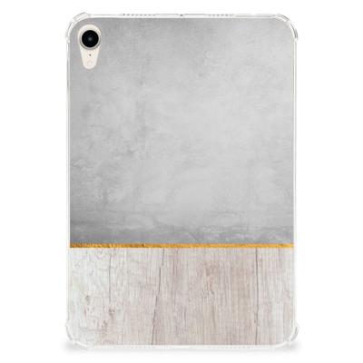 Apple iPad mini 6 (2021) Silicone Tablet Hoes Wood Concrete
