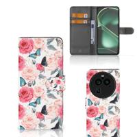 OPPO Find X6 Pro Hoesje Butterfly Roses | Portemonnee hoesje