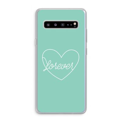 Forever heart pastel: Samsung Galaxy S10 5G Transparant Hoesje