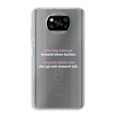 gij zijt ook iemand: Xiaomi Poco X3 Pro Transparant Hoesje