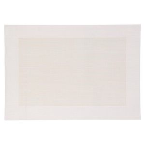 Secret de Gourmet Rechthoekige placemat wit/ivoor - texaline - 50 x 35 cm - Onderleggers - Placemats