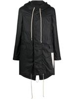 Rick Owens DRKSHDW imperméable à capuche - Noir