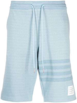 Thom Browne short de jogging à détails rayés - Bleu