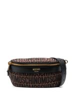 Moschino sac banane à logo en jacquard - Marron - thumbnail