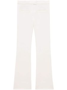 Courrèges Pantalon En Serge À Fermeture Zippée - Blanc