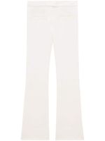 Courrèges Pantalon En Serge À Fermeture Zippée - Blanc