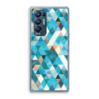 Gekleurde driehoekjes blauw: Oppo Find X3 Neo Transparant Hoesje