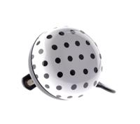Nv ding dong bel 60mm dots wit met zwarte stippen kaart