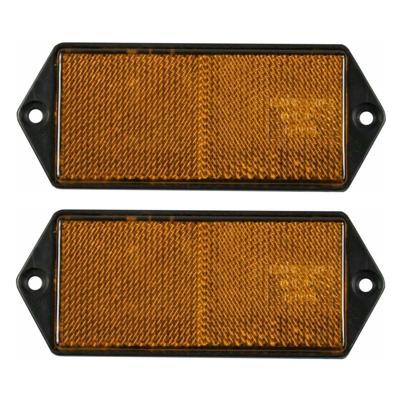 Benson Reflector - 2x - oranje - rechthoek - schroefbevestiging - 100 x 45 mm