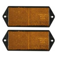 Benson Reflector - 2x - oranje - rechthoek - schroefbevestiging - 100 x 45 mm