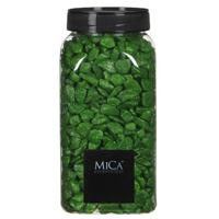 Decoratie/hobby steentjes - gras groen - 650 ml - 5-8 mm - stenen -decoratiesteentjes