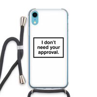 Don't need approval: iPhone XR Transparant Hoesje met koord
