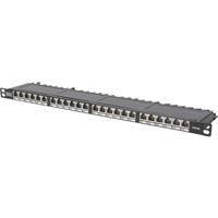 Digitus DN-91624S-SL-SH 24 poorten Netwerkpatchpaneel 483 mm (19) CAT 6 0.5 HE Zwart - thumbnail