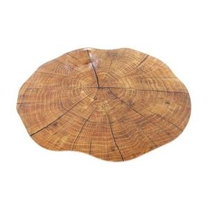 Placemat - boomstam print - kruk/kunststof - Rond - 38 cm - boomstronk - onderlegger