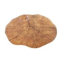 Placemat - boomstam print - kruk/kunststof - Rond - 38 cm - boomstronk - onderlegger