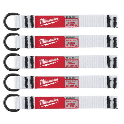 Milwaukee Accessoires 2.25kg D-Ring web attachment | 5 stuks - 4932471431