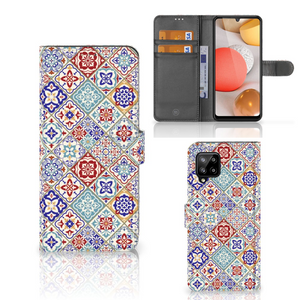 Samsung Galaxy A42 5G Bookcase Tiles Color