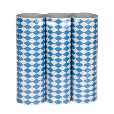 Serpentine rol - 10x - blauw/wit - beieren thema - oktoberfest - oktoberfest decoratie - bierfeest