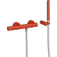 Douchekraan Tres Study | Opbouw | Mengkraan | 1-weg | hoh 15 cm | 1-knop | Rond | Rood