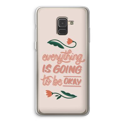 Optimistic flower girl: Samsung Galaxy A8 (2018) Transparant Hoesje