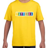 Tuttebel fun tekst t-shirt geel kids