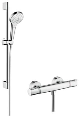 Hansgrohe Croma Select S Vario / Ecostat Comfort douchecombinatie 65cm Wit-Chroom