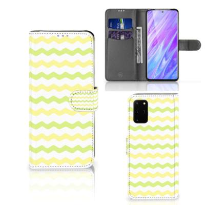 Samsung Galaxy S20 Plus | Telefoon Hoesje | Waves Yellow | Portemonnee hoesje