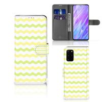 Samsung Galaxy S20 Plus | Telefoon Hoesje | Waves Yellow | Portemonnee hoesje