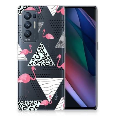 OPPO Find X3 Neo | TPU Hoesje | Flamingo Triangle