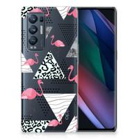 OPPO Find X3 Neo | TPU Hoesje | Flamingo Triangle