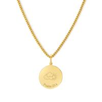 Gepersonaliseerde bijbelvers ketting - Stainless steel - Goud - Psalm 23:4