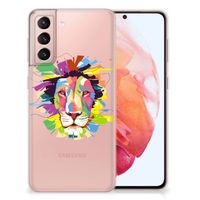 Samsung Galaxy S21 Telefoonhoesje met Naam Lion Color - thumbnail
