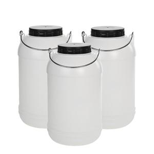 Jerrycan container voor vloeistof/voedsel/wecken - 3x - 5 liter - Kunststof - met draaidop - 16 x 3