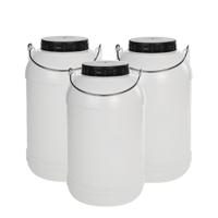 Jerrycan container voor vloeistof/voedsel/wecken - 3x - 5 liter - Kunststof - met draaidop - 16 x 3 - thumbnail