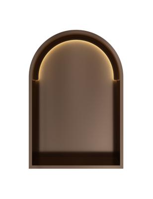 Hotbath &MORE Inbouwnis Toogmodel 30x45x10cm met LED IP44 Tuscan Bronze