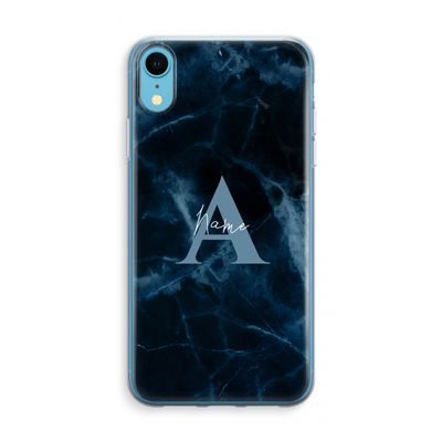 Midnight Marble: iPhone XR Transparant Hoesje