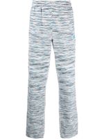 Missoni pantalon de jogging en coton à rayures - Blanc