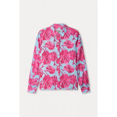 Pom Amsterdam - Blauw | Dames | Blouse | Blauw | 46 | regular | Kamst mode