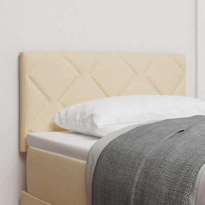 Stoffen Hoofdbord Geometrisch met hoofdeinde Crème 80 cm Stof