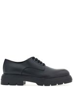 Ferragamo derbies en cuir à lacets - Noir - thumbnail