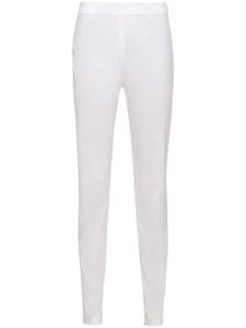 Prada pantalon en popeline à chevilles zippées - Blanc