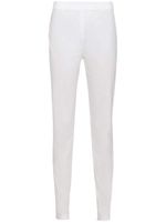 Prada pantalon en popeline à chevilles zippées - Blanc