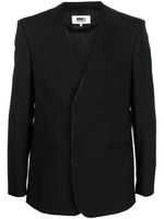 MM6 Maison Margiela blazer à rayures - Noir