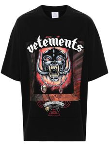 VETEMENTS t-shirt à logo appliqué - Noir